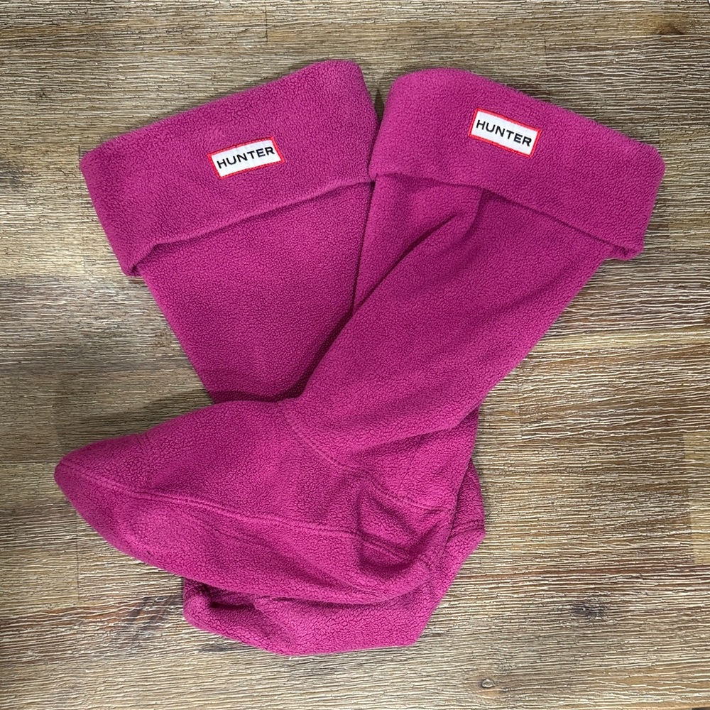 Hunter Cranberry Fleece Boot Liners